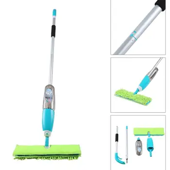 

(From Spain) Multi-functional Homeuse 360 Swivel Water Spray Mop Double Side Replacement Wiping Cloth Floor Wiper Cleaning Tool