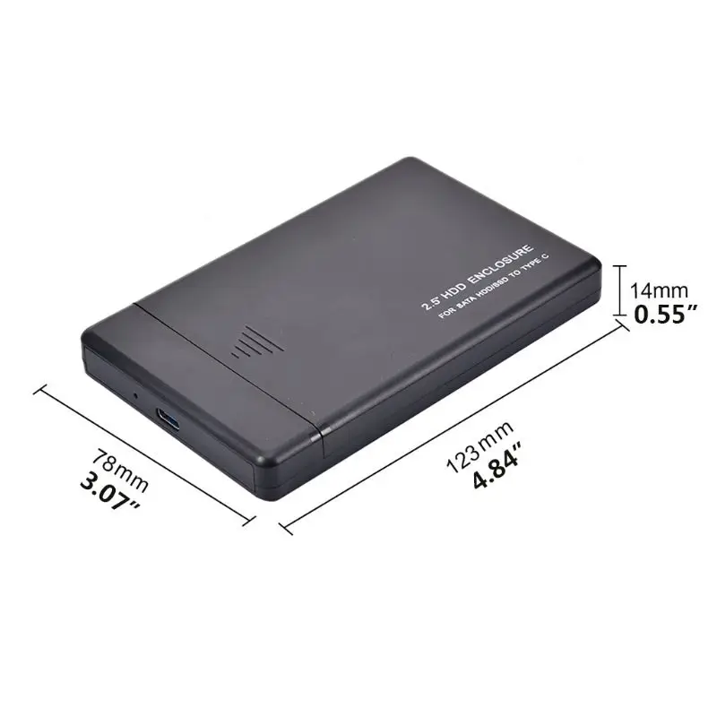Портативный 2,5 дюймов USB 2,0/3,0/3,1 Тип-C жесткого диска внешний жесткий диск чехол