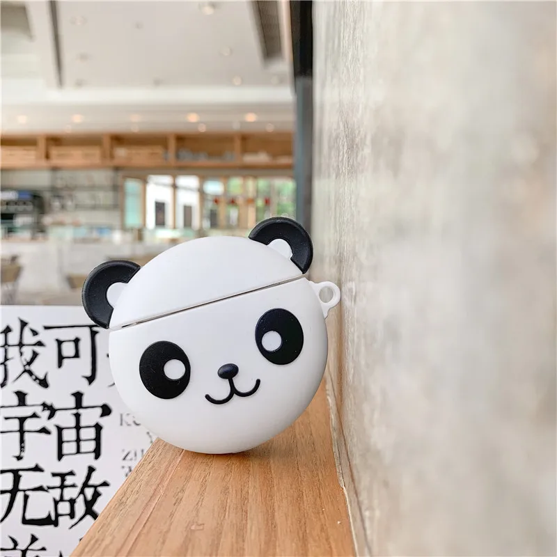

Cartoon Panda for Airpods Headphone Cover Anti-fall 1 2 cute Headphones Pack Silicone Soft Shell