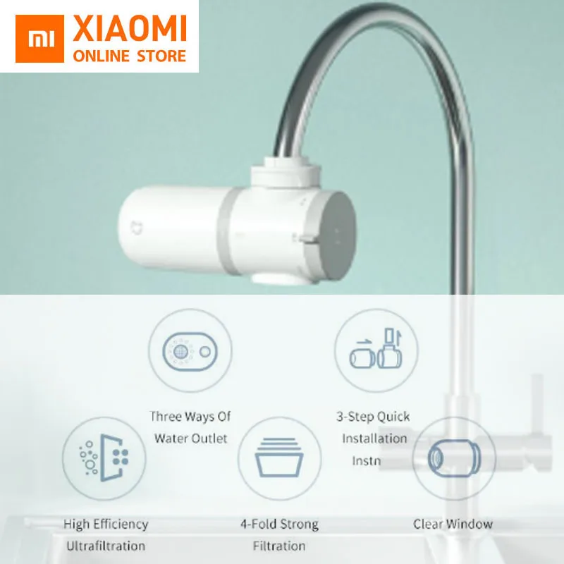 

XIAOMI Mijia MUL11 Water Faucet Purifiers Kitchen Faucet Percolator Water Filter Activated Carbon Filter Device