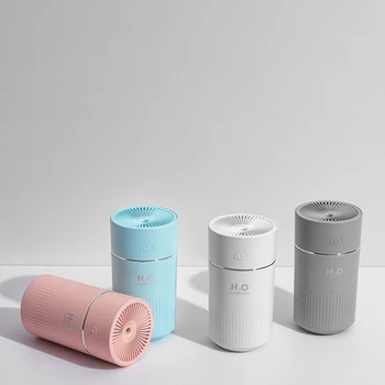 ミニエアディフューザーカットペット加湿器ポータブルアロマエッセンシャルオイルディフューザー300ミリリットル車の空気清浄噴霧器暖かい夜ライト