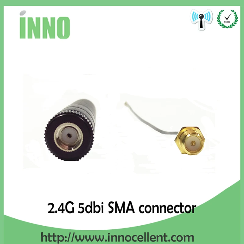 Wifi Antenna EOTH 1 2 5pcs 2.4g 5dbi sma female wlan 2.4ghz SMA male pigtail Extension Cable iot module