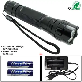 

Powerful Waterproof LED Flashlight Super Bright 5 Modes T6 Tactical Torch Lamp Portable 18650 Battery Hiking Hunting Lantern