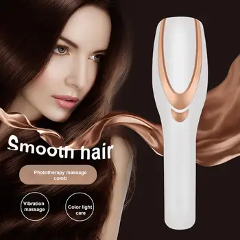 

3-IN-1 USB Rechargeable Laser Hair Growth Infrared Electric Massage Anti Hair Loss Phototherapy Scalp Massager Comb LED Light