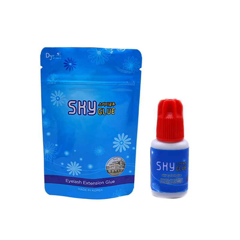 5/10 Bottles Original Korea Sky Glue With Red Cap 1-2 Seconds Dry Time 6-7 Weeks Fastest and Strongest  Eyelash Extensions Glue 5