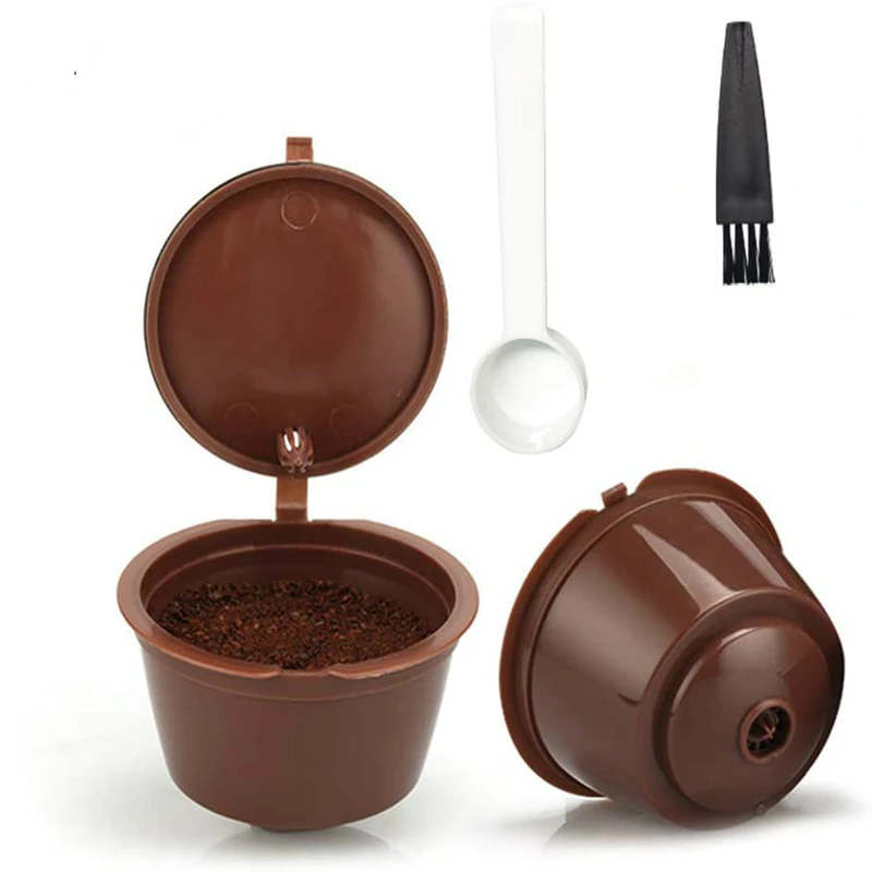 Refillable Coffee Capsule for Dolce Gusto Machine with Spoon&Cleaning Brush