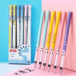 Stylo effaçable à poignée lavable, 3 pièces/ensemble 0.5mm, stylo Gel d'encre bleu noir, fournitures scolaires et de bureau pour étudiants, papeterie cadeau 