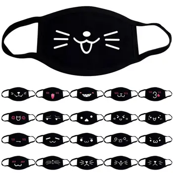 

Cute Pure Cotton Mouth Mask Cartoon Anime Printing Washable Breathable Cartoon Mouth Cover Mask Reusable Face Mouth Mask