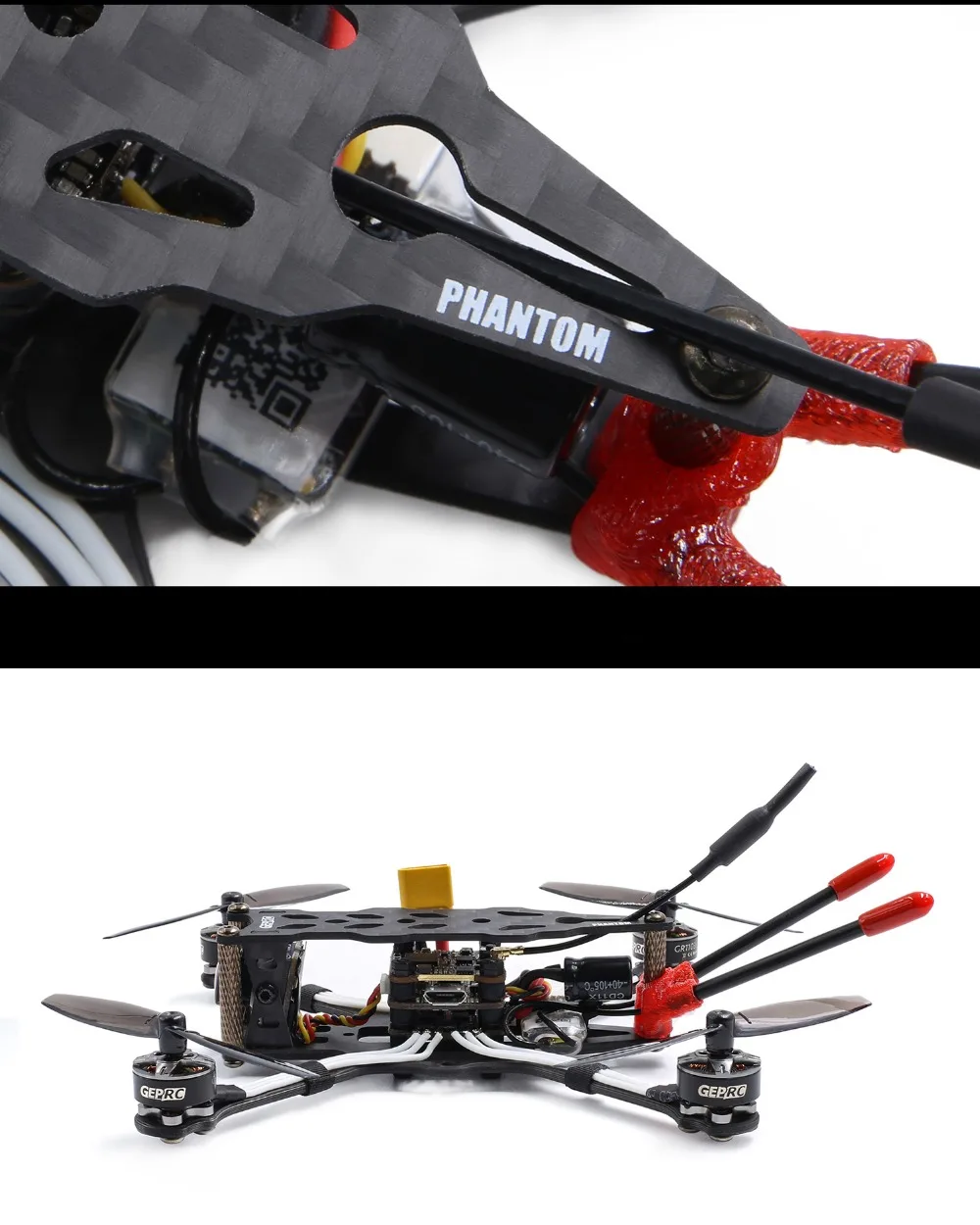 GEPRC PHANTOM зубочистка Фристайл 1103 8000кв бесщеточный мотор Caddx EOS2 камера 12A ESC для RC DIY FPV гоночный Дрон