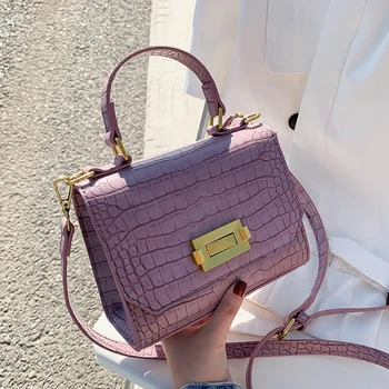 

Luxury Alligator Pu Leather Crossbody Bags For Women Top-Handle Bags Women Totes Travel Shoulder Handbags Cross Body Bag