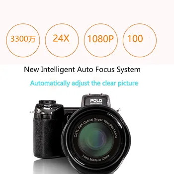 

polo D7100 Digital Camera 33MP DSLR Half-Professional 24x Telephoto Wide Angle Lens sets 8X Digital Zoom Cameras Focus with bag