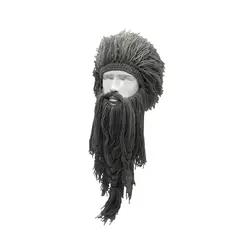 Хэллоуин Забавный костюм для косплея для мужчин вязать Викинг Борода шапки лыжный кепки варвар крутые шапочки 2018 для женщин Зимние Теплые