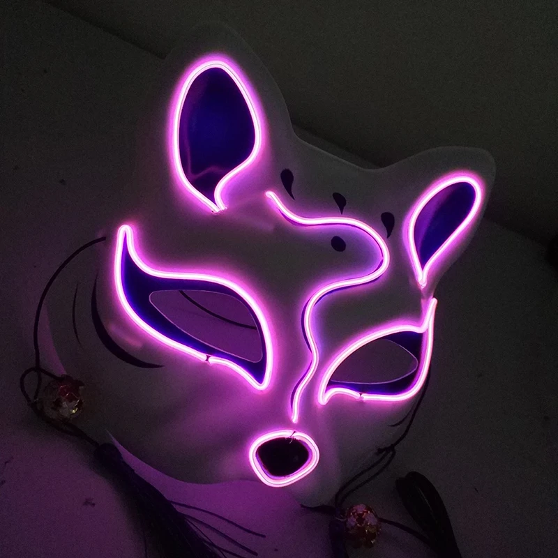 

Halloween LED Mask Glow In Dark Animal Masks Maska Cosplay Mascara Horror Ball Masquerades SuppliesGM