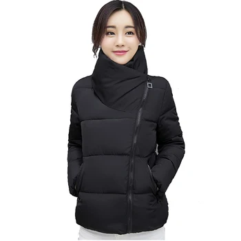

Stand Collar Winter Jacket Women Solid Stylish Womens Basic Jackets Outwear Autumn Short Coat Jaqueta Feminina Inverno 2018 New