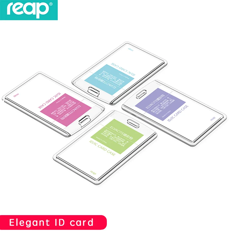 

High Quality Acrylic Transparent Plastic Card Holders Badge Holder Crystal Card Bus ID Holders Lanyard for Staff Badge Name Tag
