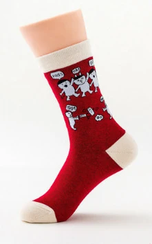 xiaohonrenD3-3E 2Pairs/lot=4Pieces Spring Autumn Creative Cartoon Women Fashion Socks Sports Cotton Socks Casual Women - Цвет: xiaohonrenD3-3E