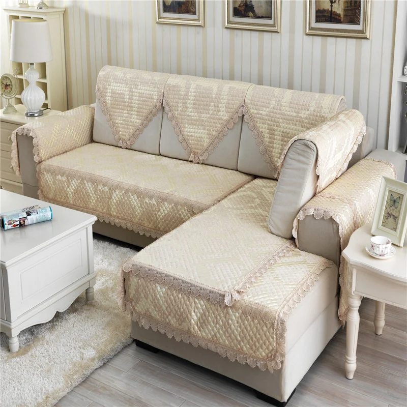 

High-grade cotton quilted linen sofa cover Combination Kit non-slip sofa cushion All-inclusive sofa cover towel Backrest Pillow