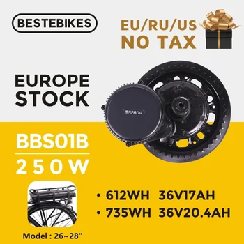 

BAFANG Motor BBS01B 36V250W Bafang BBS01 250w Bafang Electric Bike Motor Mid Drive Motor 8FUN Electric Bike Conversion Kit