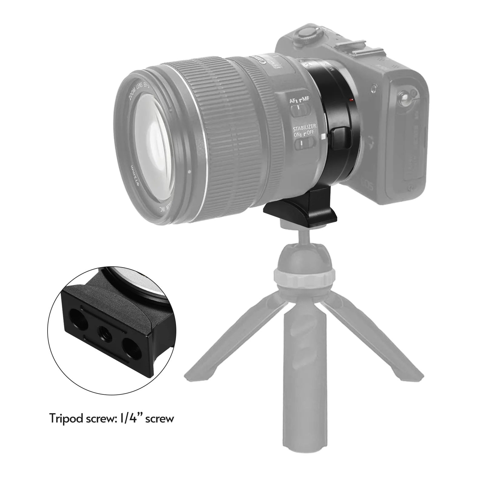 Lens Adapter Andoer EF-EOSR AF IS Image Stabilization for Canon EF EF-S Lens to Canon EOS R RF Mount Full Frame Cam