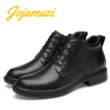 Классическая зимняя мужская обувь черного цвета; Ботинки Martin в стиле милитари; уличные ботинки из коровьей кожи; ботинки-тимберленды; Высококачественная Рабочая обувь по щиколотку