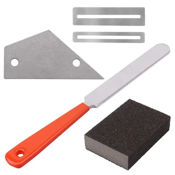 

Gasket Repair Tool Leveling Fret Crowning Stainless Steel Part Ruler Luthier Grinding Guitar File Set Guard Accessories