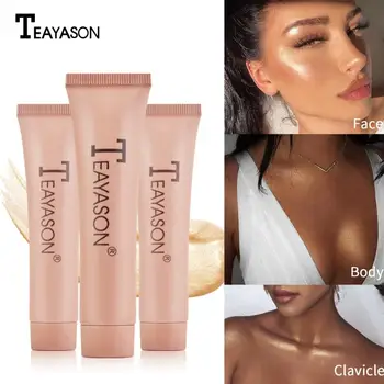 

Face Highlighter Jelly Gel r Shimmer Eyeshadow Glow Body Glitter Makeup iluminador Gold Liquid Highlighter Bronzer TSLM2