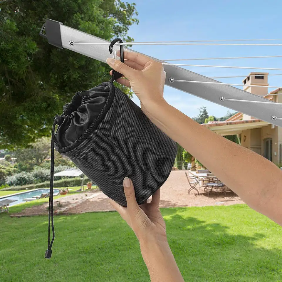 Borsa Per Mollette Da Bucato - In Cotone, Con Moschettoni, Design Leopardo