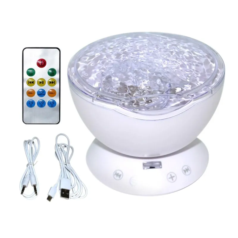 

LRoom Decor LED Projection Lamp Night Light With Music Speaker Remote Control Baby Room Night Light Novelty Gift