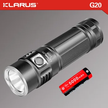 

KLARUS G20 USB Rechargeable LED Flashlight Torch With 26650 Battery 3000 Lumens CREE XHP70 N4 LED Light Dual Switch Lantern