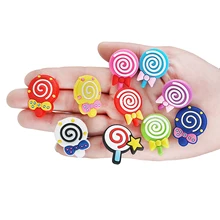 Breloques de chaussures en forme de sucette colorée, accessoires de chaussures en pain de sucre, jolies boucles de style, décorations pour enfants Croc Jibz 
