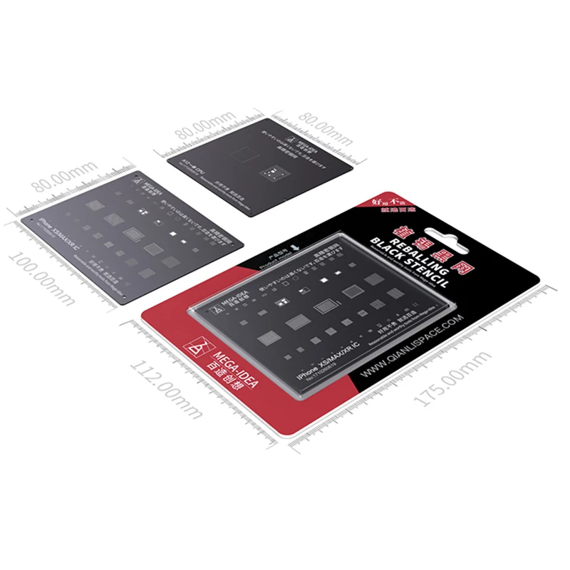 Qianli MEGA-IDEA 안드로이드 Qualcomm PM Power Maxim Max Power MTK MT Power SeriesBGA Reballing 스텐실 Black Tin Planting Net