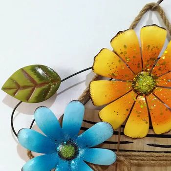 

Garden Basket hanging board Flower Wooden Home Decor Ornament Easter Spring