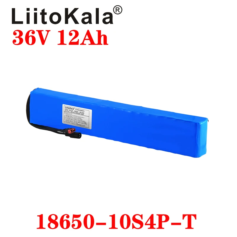 Liitokala 36V 12AH 18650 10S4P High Power En Capaciteit 42V Lithium Batterij Elektrische Motorfiets Fiets Scooter Met Bms 42V 2A