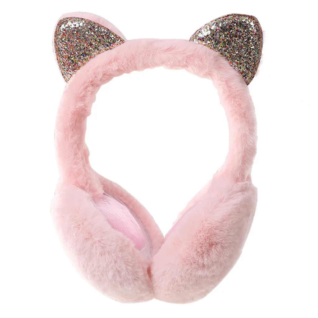 Winter Warm Women Cartoon Cat Ears Design Windproof Warm Adjustable
