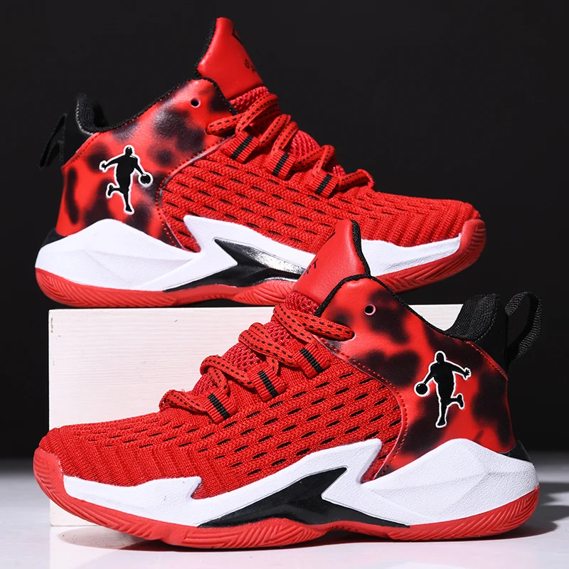 New Thick Sole Soft Boys Basketball Shoes Thick Sole Basketball Shoes