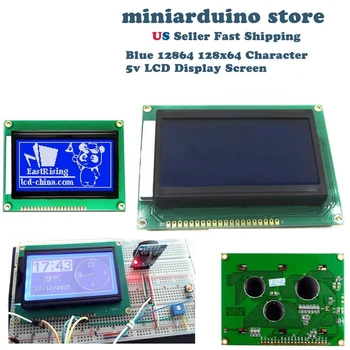 

HHO-12864 128x64 Dots Graphic Blue Color Backlight LCD Display Module for arduino