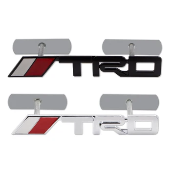 

10pcs 3D Metal TRD Grille Emblem badge Sticker Styling TRD Metal Emblem for toyota Racing Car Logo JDM Hood Badge Dewtreetali