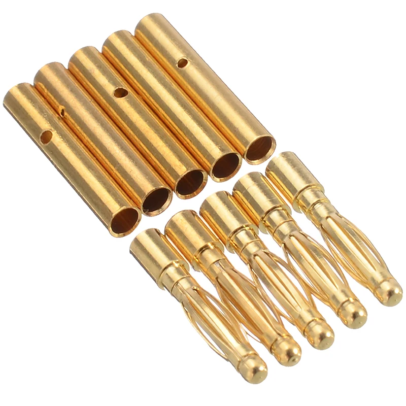

5 Pairs 2mm 3.5mm 4mm Gold Male Female B-anana Bullet Plug Connectors For RC Battery Plug Connectors Accessories