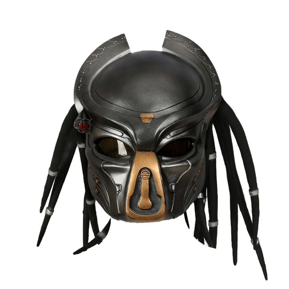 XCOSER The Predator Cosplay Helmet Full Head Resin Mask 1:1 Scale Replica Costume Props Halloween For Adults