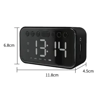 

Multifunction Mirror Alarm Clock Bluetooth Speaker LED Digital Display Mirror Snooze Wireless Subwoofer Music Player Table Clock