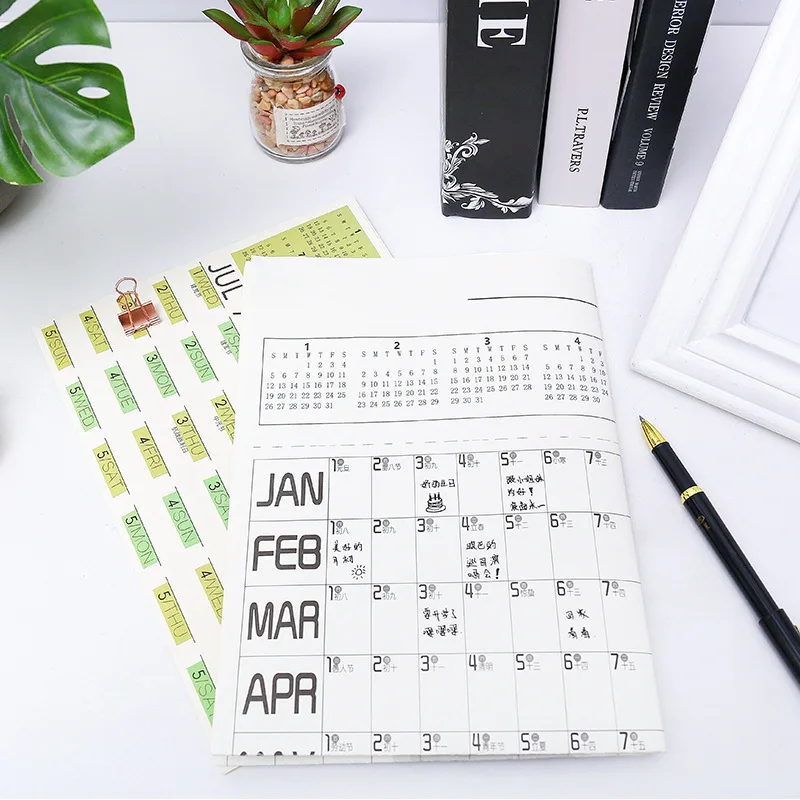 Настенный Календарь 365 дней для планирования расписания школы офиса Памятка отметка организации плановый календарь