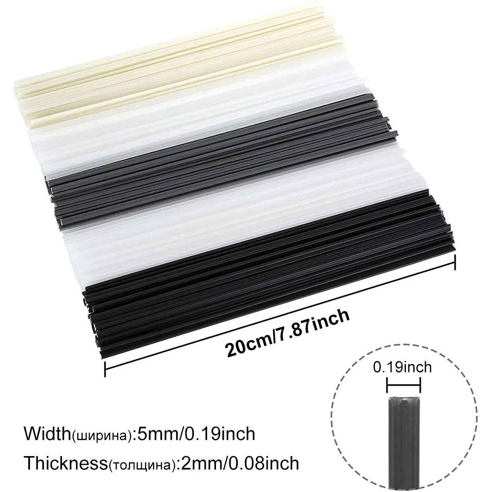 Plastic Welding Rods 20cm PP/PE/PVC/ABS Polypropylene Welding Sticks Car Bumper Repair Tools For Plastic Welder 20/50/100Pcs Set