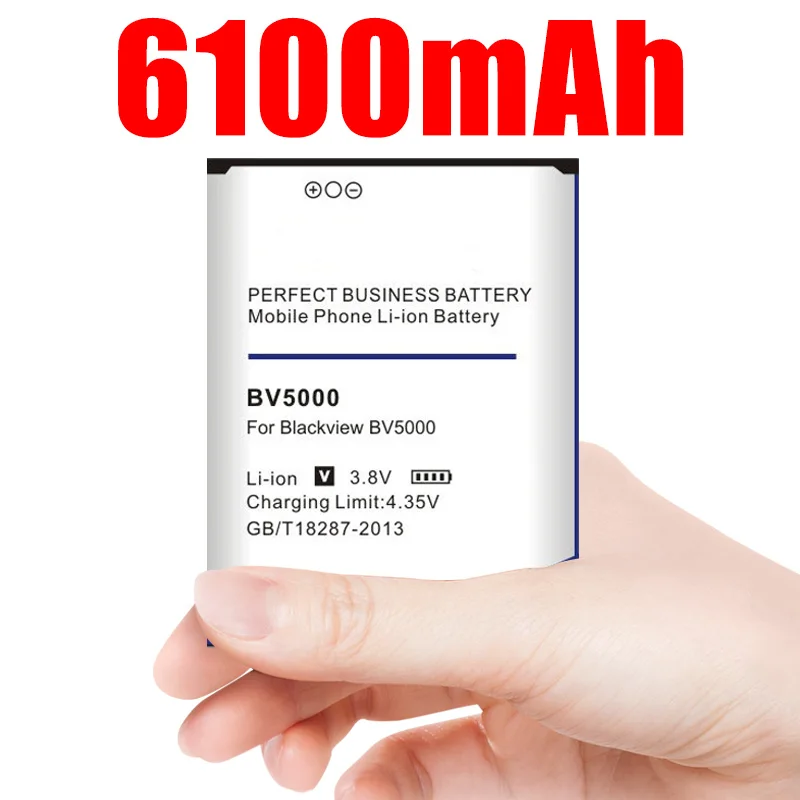 

1 шт. 6100 мАч Bv5000 аккумуляторная батарея для сотового телефона Blackview