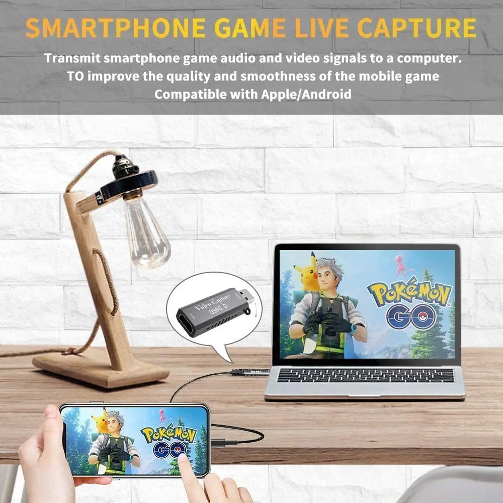 Newest Video Capture Card,4K HDMI to USB 3.0 Game Capture Device ,HD 1080P Audio Video Grabber for Live Streaming Conference