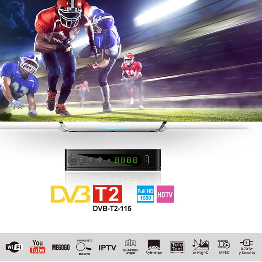 U2C DVB-T Смарт ТВ Box HDMI DVB-T2 T2 STB H.264 HD tv цифровая эфирный приемник DVB T/T2 компьютерной приставки к Коробки ТВ Россия