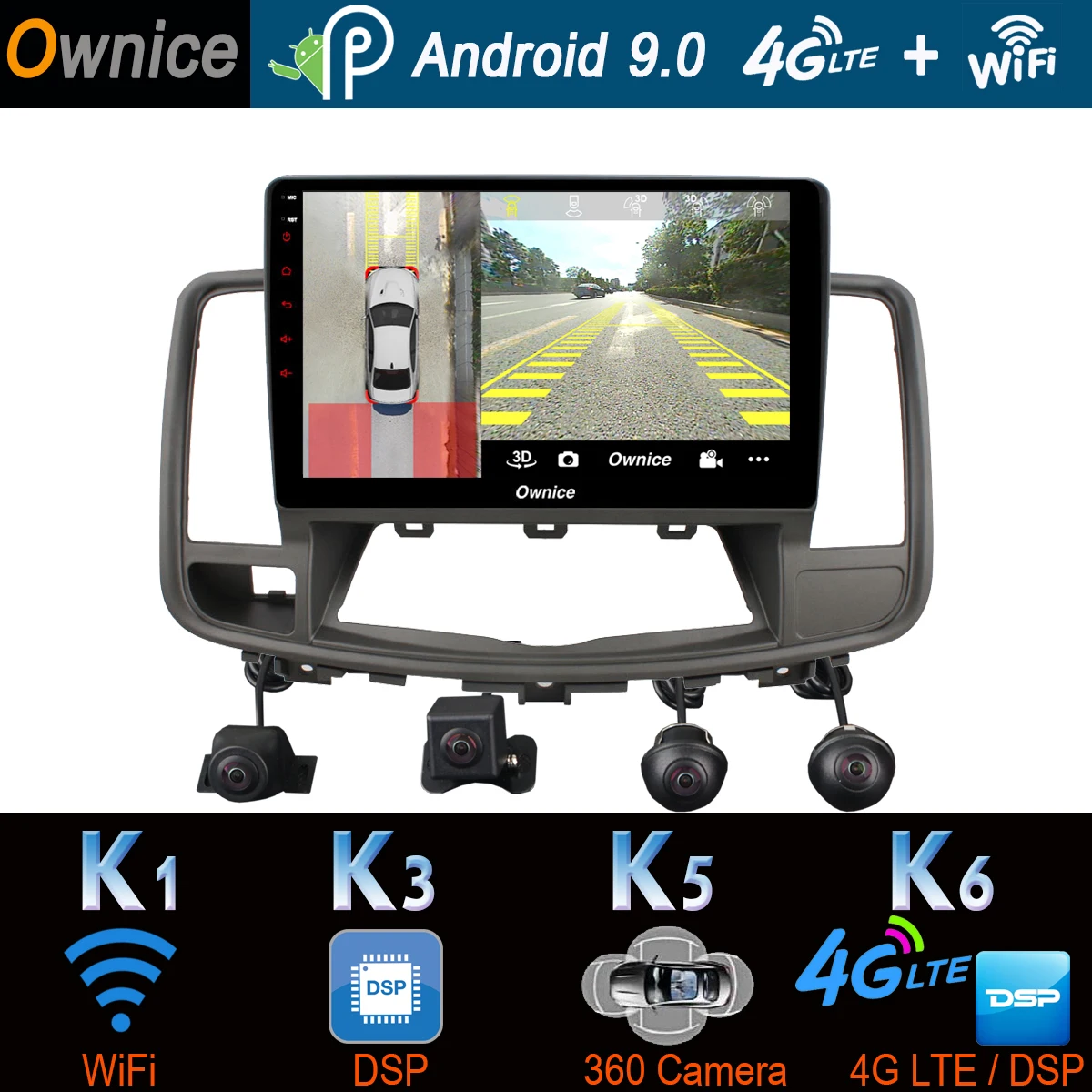 

360°Panoramic Android 9.0 4G+64G Car Multimedia Player for Nissan Teana J32 2008 2009 2010 2011 2012 GPS Radio DSP SPDIF CarPlay