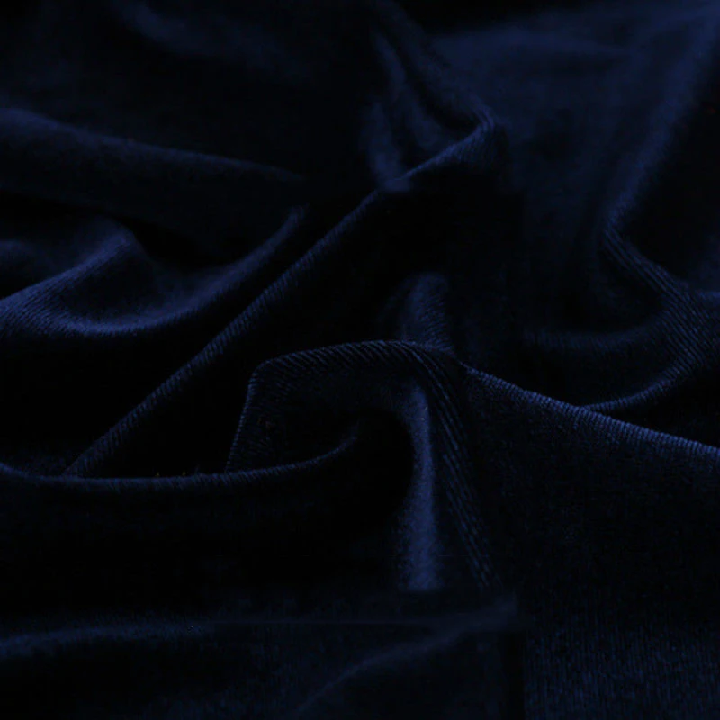 Ткань из плотного бархата для обивки одежды, скатерти DIY - Цвет: Navy Blue
