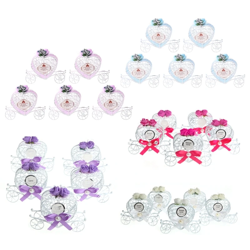 5Pcs Cinderella Carriage Candy Chocolate Boxes Birthday Wedding Party Favour | Дом и сад