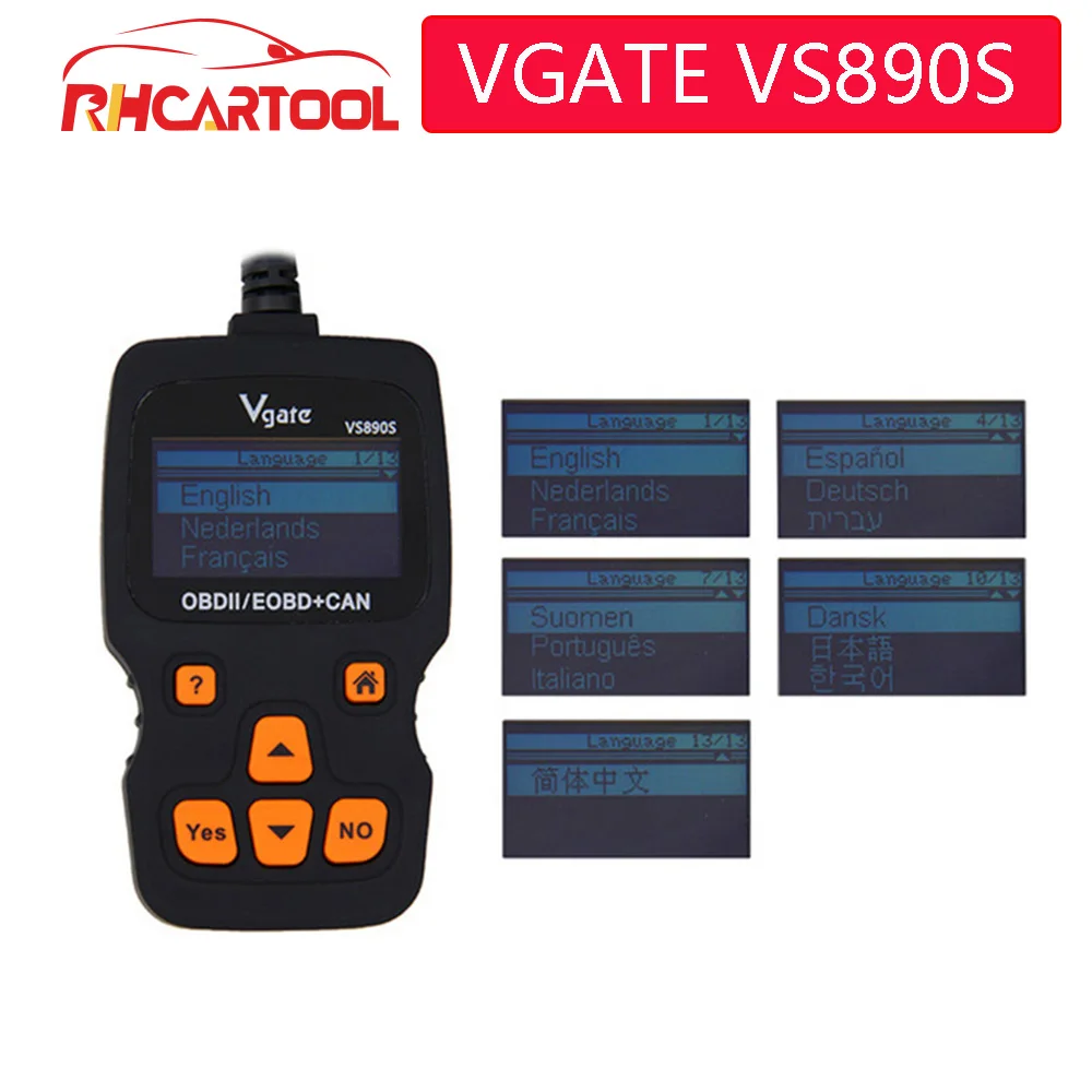 

Best OBD2 Scanner Vgate VS890 VS890S OBD 2 Engine Fault Code Reader Analyzer VS-890S VS 890 OBDII Car Diagnostic Scanner Tool