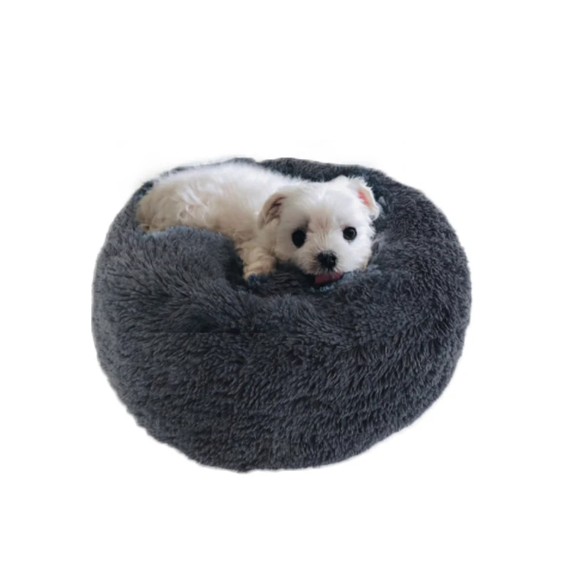 

Round Plush Pet Cat Dog Bed House Soft Long Plush Mats Round Bed For Small Dogs Cats Nest Winter Warm Sleeping Bed Puppy Mat